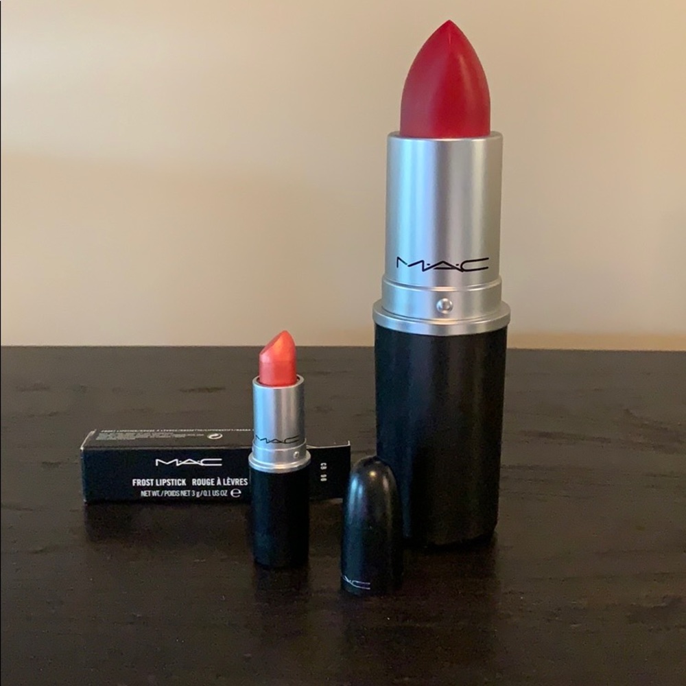 MAC Cosmetics lipstick canister and lipstick